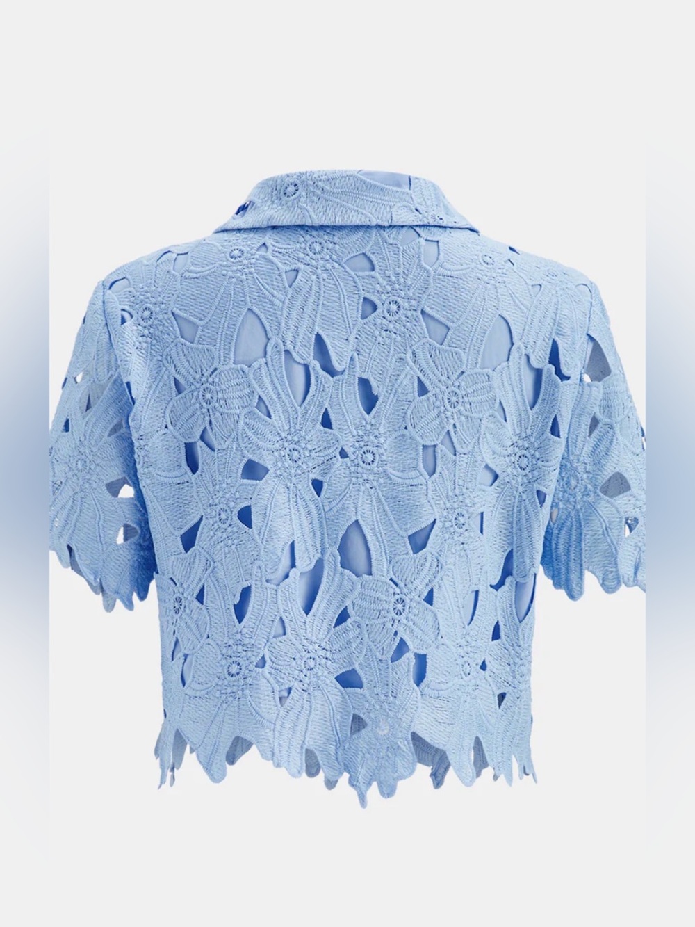 NWT Commense Light Blue Cut out Button-Front Top and Shorts set - XS - Picture 5 of 7